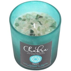 KDMD Heart Chakra Mint Crystal Chip Candle in Teal Teal KDMD Heart Chakra Mint Crystal Chip Candle in Teal Teal