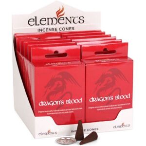 KDMD Set of 12 Packets of Elements Dragon's Blood Incense Cones in Red Red KDMD Set of 12 Packets of Elements Dragon's Blood Incense Cones in Red Red