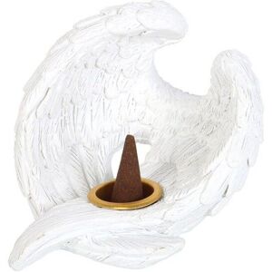 KDMD Angel Wing Resin Incense Cone Burner in White White KDMD Angel Wing Resin Incense Cone Burner in White White