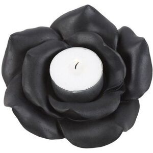 KDMD Black Rose Resin Tealight Candle Holder Black KDMD Black Rose Resin Tealight Candle Holder Black