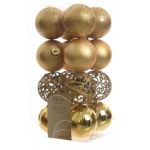 Kaemingk Shatterproof Baubles (Pack Of 16) in Gold Gold Kaemingk Shatterproof Baubles (Pack Of 16) in Gold Gold