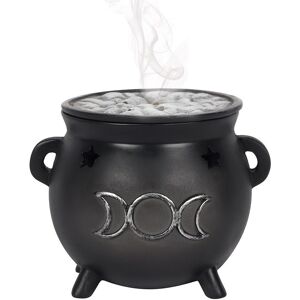 Something Different Triple Moon Cauldron Backflow Incense Burner in Black Black Something Different Triple Moon Cauldron Backflow Incense Burner in Black Black