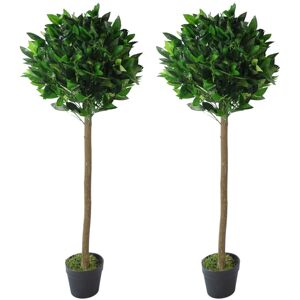 Leaf 120cm Design UK Pair of Artificial Bay Topiary Ball Trees in Green Green Leaf 120cm Design UK Pair of Artificial Bay Topiary Ball Trees in Green Green