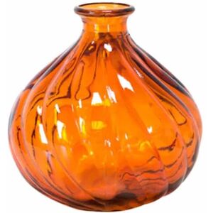 Verano Spanish Ceramics Recycled Glass Ola Home Décor Small Round Vase (H) 17cm in Orange Orange Verano Spanish Ceramics Recycled Glass Ola Home Décor Small Round Vase (H) 17cm in Orange Orange