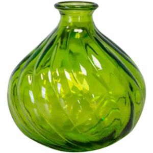 Verano Spanish Ceramics Recycled Glass Ola Home Décor Small Round Vase (H) 17cm in Lime Lime Verano Spanish Ceramics Recycled Glass Ola Home Décor Small Round Vase (H) 17cm in Lime Lime