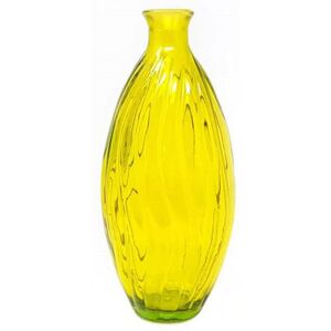 Verano Spanish Ceramics Recycled Glass Ola Home Décor Medium Tall Vase (H) 31cm in Yellow Yellow Verano Spanish Ceramics Recycled Glass Ola Home Décor Medium Tall Vase (H) 31cm in Yellow Yellow