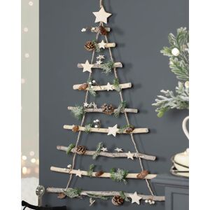 Dibor Traditional Nordic Pine Xmas Decor Christmas Tree Ladder Hanging Decoration in Natural Natural Dibor Traditional Nordic Pine Xmas Decor Christmas Tree Ladder Hanging Decoration in Natural Natural