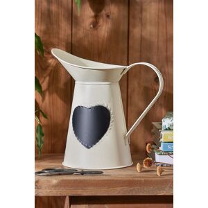 Dibor Country Cream Home Decor Table Flower Jug Vase with Chalkboard in White Size: Medium White Medium Dibor Country Cream Home Decor Table Flower Jug Vase with Chalkboard in White Size: Medium White Medium