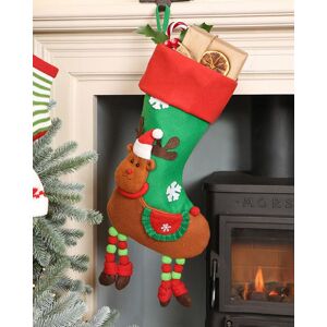 Dibor Set of 4 Reindeer Hanging Legs Xmas Decor Christmas Gift Bag Stocking Size: 4 Pack Multicolor 4 Pack Dibor Set of 4 Reindeer Hanging Legs Xmas Decor Christmas Gift Bag Stocking Size: 4 Pack Multicolor 4 Pack