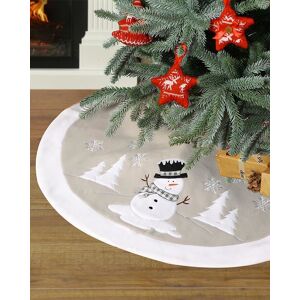 Dibor Traditional White Snowman Christmas Tree Decor Christmas Tree Skirt 86cm White Dibor Traditional White Snowman Christmas Tree Decor Christmas Tree Skirt 86cm White