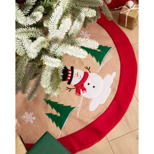 Dibor Traditional Red Snowman Christmas Tree Decoration Christmas Tree Skirt 86cm Red Dibor Traditional Red Snowman Christmas Tree Decoration Christmas Tree Skirt 86cm Red
