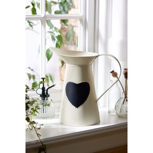 Dibor Luxury Extra Large Vintage Cream Heart Jug Flower Vase in White White Large Dibor Luxury Extra Large Vintage Cream Heart Jug Flower Vase in White White Large