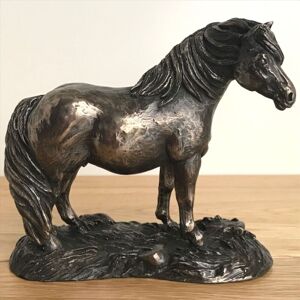Animal Crackers Shetland Pony Figurine In Solid Cold Cast Bronze Designed By Harriet Glen, Quality Horse Lover Home Decoration Bronze Animal Crackers Shetland Pony Figurine In Solid Cold Cast Bronze Designed By Harriet Glen, Quality Horse Lover Home Decoration Bronze