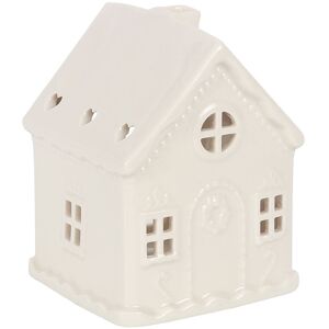 Something Different Gingerbread House Tea Light Holder in White White Something Different Gingerbread House Tea Light Holder in White White