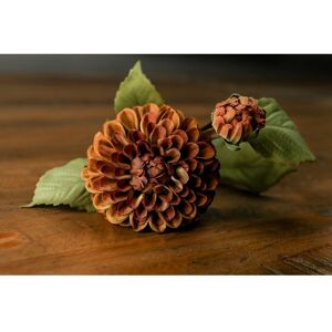 Hill Interiors Dahlia Artificial Flower in Mustard Mustard Hill Interiors Dahlia Artificial Flower in Mustard Mustard