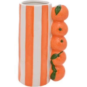 Hestia Orange Striped Vase Multicolor Hestia Orange Striped Vase Multicolor
