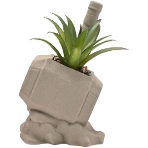 Disney Marvel Thor Hammer Planter With Faux Plant in Grey Grey Disney Marvel Thor Hammer Planter With Faux Plant in Grey Grey