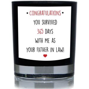 60 SECOND MAKEOVER Congratulations You Survived 365 Days With Me As Your Father In Law Funny 20cl Candle in Black Black 60 SECOND MAKEOVER Congratulations You Survived 365 Days With Me As Your Father In Law Funny 20cl Candle in Black Black