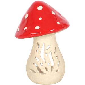 Something Different Ceramic Mushroom Tea Light Holder in Red Red Something Different Ceramic Mushroom Tea Light Holder in Red Red