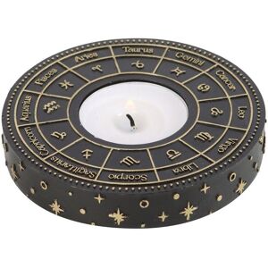 Something Different Astrology Wheel Tealight Holder in Black Black Something Different Astrology Wheel Tealight Holder in Black Black