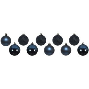 Kaemingk Shatterproof Plain Christmas Bauble (Pack of 10) in Blue Blue Kaemingk Shatterproof Plain Christmas Bauble (Pack of 10) in Blue Blue