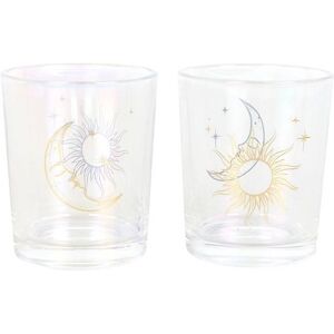 Something Different Iridescent Sun & Moon Face Votive Candle Holder Pack of 2 in Gold Gold Something Different Iridescent Sun & Moon Face Votive Candle Holder Pack of 2 in Gold Gold