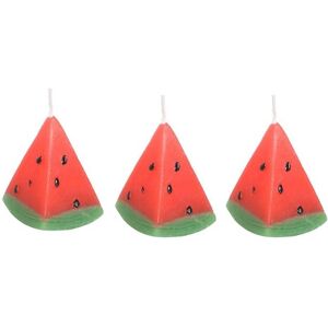 Something Different Watermelon Shaped Candle (Pack of 3) in Red Red Something Different Watermelon Shaped Candle (Pack of 3) in Red Red