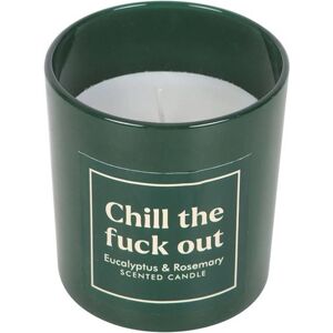 Something Different Sweary Chill Out Eucalyptus & Rosemary Candle in Green Green Something Different Sweary Chill Out Eucalyptus & Rosemary Candle in Green Green