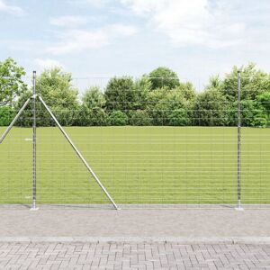 Berkfield Home Field Fence 1.6x25 m Galvanized Steel in Silver Silver Berkfield Home Field Fence 1.6x25 m Galvanized Steel in Silver Silver