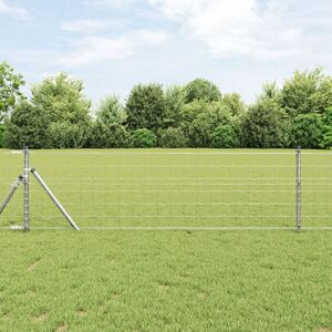 Berkfield Home Euro Fence 0.6x10 m Galvanised Steel in Grey Grey Berkfield Home Euro Fence 0.6x10 m Galvanised Steel in Grey Grey