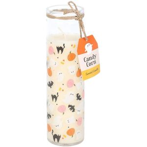 Something Different Sweet & Spooky Candy Corn Printed Scented Candle in White White Something Different Sweet & Spooky Candy Corn Printed Scented Candle in White White