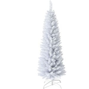 AKA 8ft White Wrapped Slim Pencil Artificial christmas tree with stand Size: 240 cm x 60 cm White 240 cm x 60 cm AKA 8ft White Wrapped Slim Pencil Artificial christmas tree with stand Size: 240 cm x 60 cm White 240 cm x 60 cm