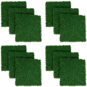 Costway 12 Pcs Artificial Grass Wall Panels 50 x 50cm Faux Green Moss Panels Size: 50 x 50 cm Green 50 x 50 cm Costway 12 Pcs Artificial Grass Wall Panels 50 x 50cm Faux Green Moss Panels Size: 50 x 50 cm Green 50 x 50 cm