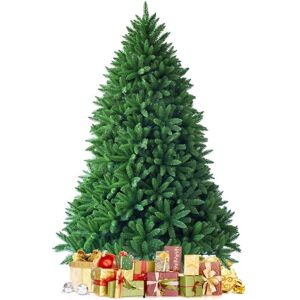 Costway 6FT Premium PVC Hinged Christmas tree Artificial Christmas Tree Metal Stand in Green Green Costway 6FT Premium PVC Hinged Christmas tree Artificial Christmas Tree Metal Stand in Green Green