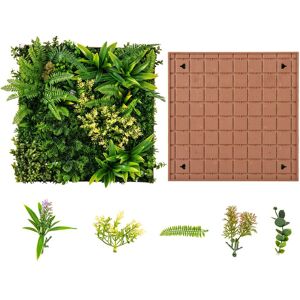Costway 2 Pack Square Artificial Foliage Wall 50 x 50 cm 3D Hanging Greenery Hedge in Green Green 50 x 50 cm Costway 2 Pack Square Artificial Foliage Wall 50 x 50 cm 3D Hanging Greenery Hedge in Green Green 50 x 50 cm