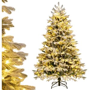 Gymax 180CM Pre-Lit Flocked Christmas Tree 1022 Tips & 350 LED Lights Xmas Decor Tree in Green Size: 6ft Green 6ft Gymax 180CM Pre-Lit Flocked Christmas Tree 1022 Tips & 350 LED Lights Xmas Decor Tree in Green Size: 6ft Green 6ft