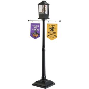 Costway 156CM Halloween Lamp Post Sound-Activated Halloween Street Lamp in Black Black Costway 156CM Halloween Lamp Post Sound-Activated Halloween Street Lamp in Black Black
