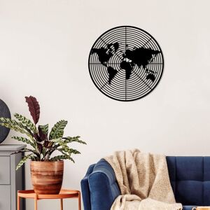 Decortie Modern Metal Wall Art 'Dart World' Ornament Decorative Minimalist Hanging Wall Sculpture in Black Black Decortie Modern Metal Wall Art 'Dart World' Ornament Decorative Minimalist Hanging Wall Sculpture in Black Black