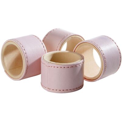 Orsina Coloured Leather Effect Set Of Four Faux Leather Pink Napkin Rings Pink Orsina Coloured Leather Effect Set Of Four Faux Leather Pink Napkin Rings Pink