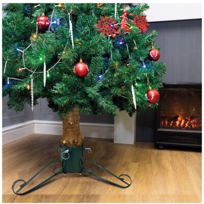 Netagon Traditional Christmas Tree Stand in Green Green Netagon Traditional Christmas Tree Stand in Green Green