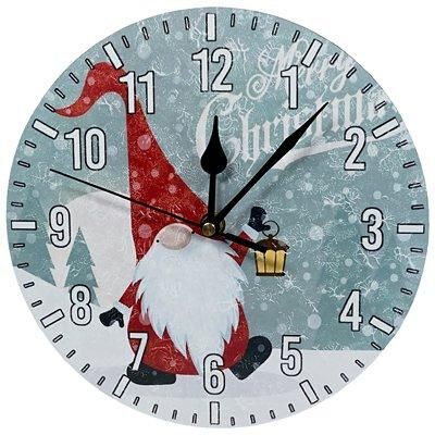 Netagon Christmas Gonk Design Festive Battery Operated Wall Clock in Red Red Netagon Christmas Gonk Design Festive Battery Operated Wall Clock in Red Red