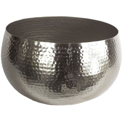 Silver Metal Planter 32x20cm Hammered - Indoor Planter Silver Metal Planter 32x20cm Hammered - Indoor Planter