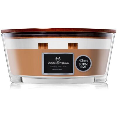 Deco Express - Crackling Wick Candle - Cinnamon Roll - Candle Deco Express - Crackling Wick Candle - Cinnamon Roll - Candle