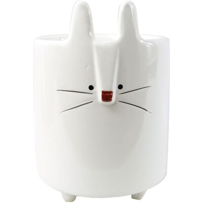 Leaf - Rabbit Planter - White - 15cm - Planter Leaf - Rabbit Planter - White - 15cm - Planter