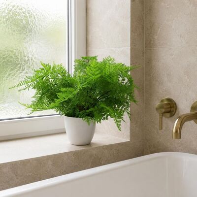 Leaf Athyrium Filix-Femina - Artificial Fern - 30cm tall, ready potted, green Leaf Athyrium Filix-Femina - Artificial Fern - 30cm tall, ready potted, green