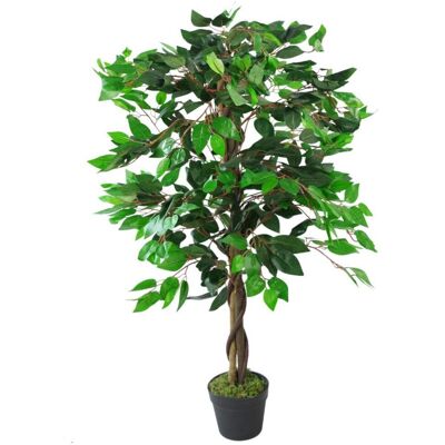Leaf Artificial Ficus Tree Plant 110cm Twist Ficus Plants in Red Red Leaf Artificial Ficus Tree Plant 110cm Twist Ficus Plants in Red Red