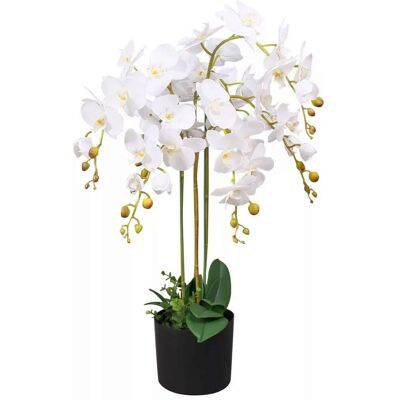 Leaf Design UK - 85cm Realistic Artificial Orchid - Green Leaf Design UK - 85cm Realistic Artificial Orchid - Green