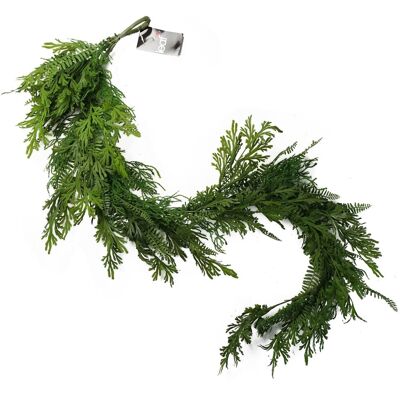 Leaf - 140cm Artificial Fern Garland - Green - Garland Leaf - 140cm Artificial Fern Garland - Green - Garland