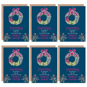 Artery8 Christmas Cards Funny Sarcastic Christmas List Humour Set Xmas Blank Greeting Cards With Envelopes Pack of 6
