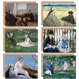 Artery8 Edouard Manet Croquet Le Chemin Beach Boating Garden Arcachon Fine Art Greeting Card Pack of 6